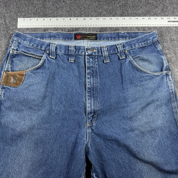 Wrangler Riggs Workwear Men's Size 44x36 Blue Jeans Heavy Duty Work Pants - Picture 7 of 16